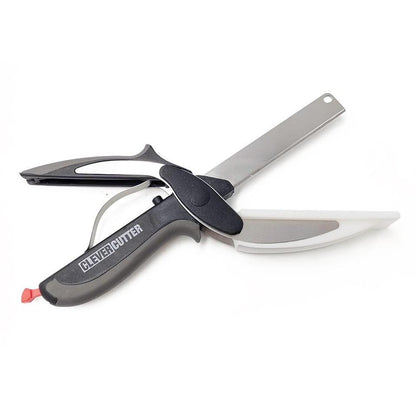 Tijeras de cocina y cuchillo con tabla 2 en 1 convertible